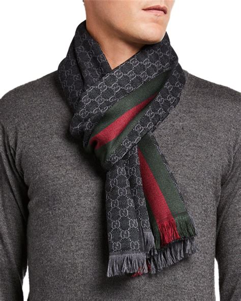 how to wear a gucci scarf mens|cheap Gucci scarf men.